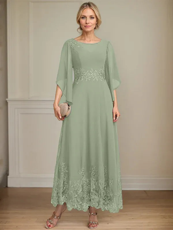 Adriana | Women's Lace Illusion A-line Gown