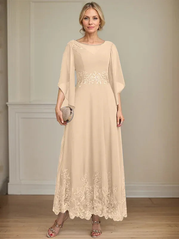 Adriana | Women's Lace Illusion A-line Gown