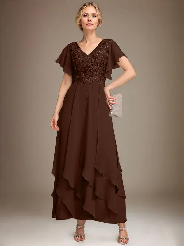 Adeline | Women's Lace Bodice A-Line Wedding Guest Dress