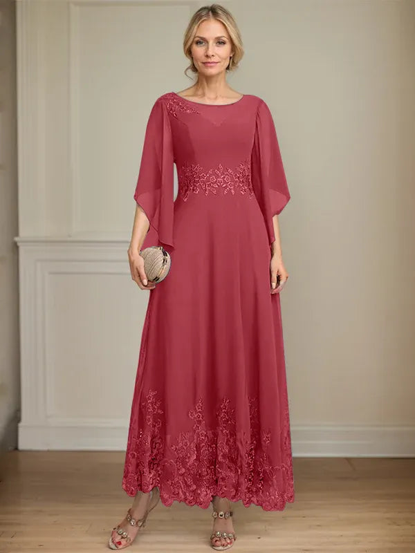 Adriana | Women's Lace Illusion A-line Gown