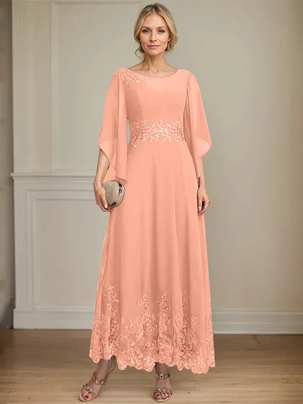 Adriana | Women's Lace Illusion A-line Gown