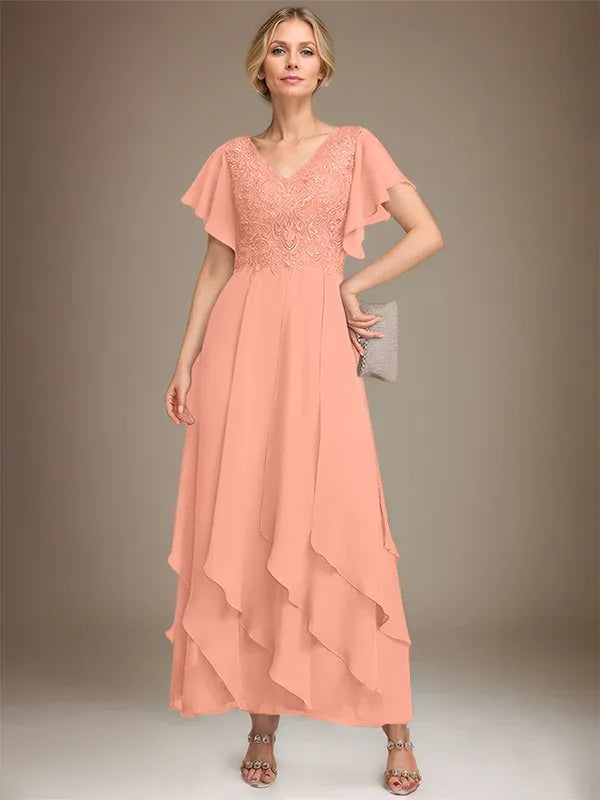Adeline | Women's Lace Bodice A-Line Wedding Guest Dress