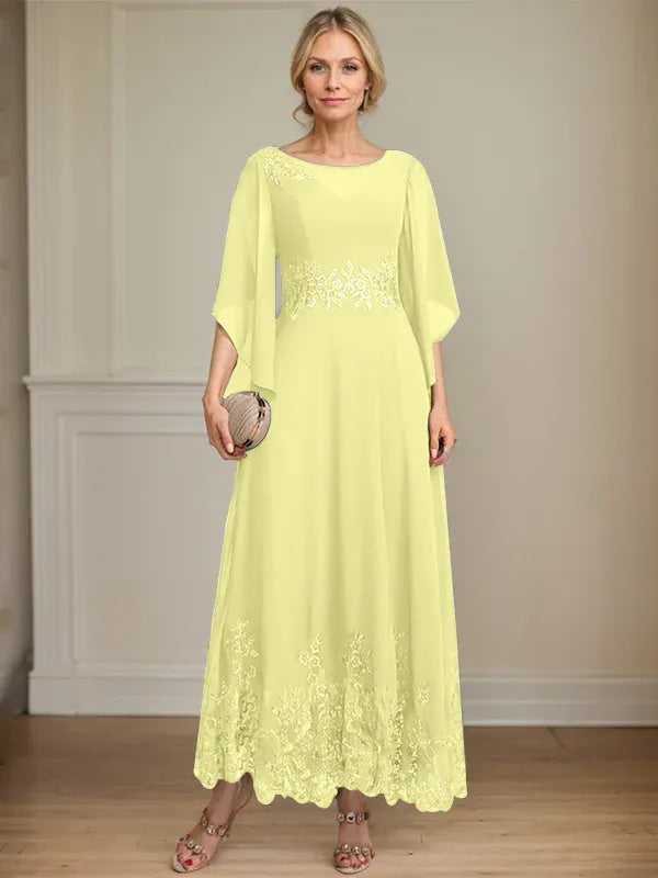 Adriana | Women's Lace Illusion A-line Gown