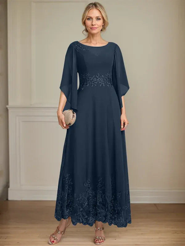 Adriana | Women's Lace Illusion A-line Gown