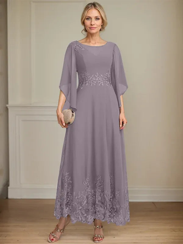 Adriana | Women's Lace Illusion A-line Gown