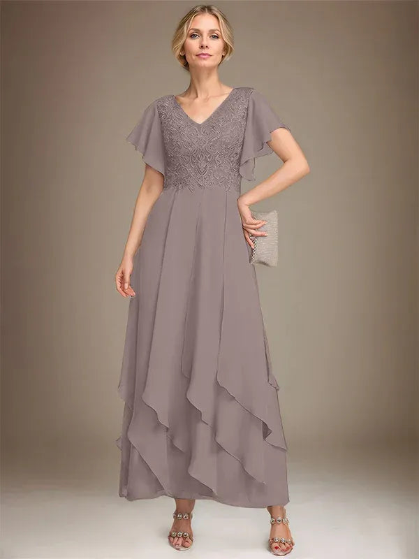 Adeline | Women's Lace Bodice A-Line Wedding Guest Dress