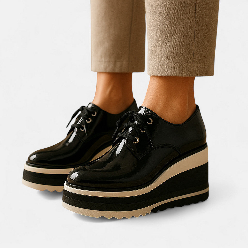 Chiara Orthopedic Platform Derby Shoes for Women | Comfort Lace-Up