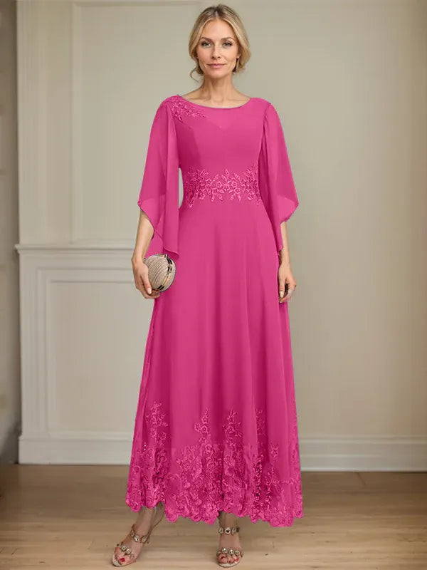 Adriana | Women's Lace Illusion A-line Gown