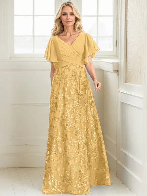 Rosalind | Women's Sequin Lace A-Line Evening Gown