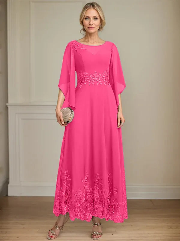 Adriana | Women's Lace Illusion A-line Gown