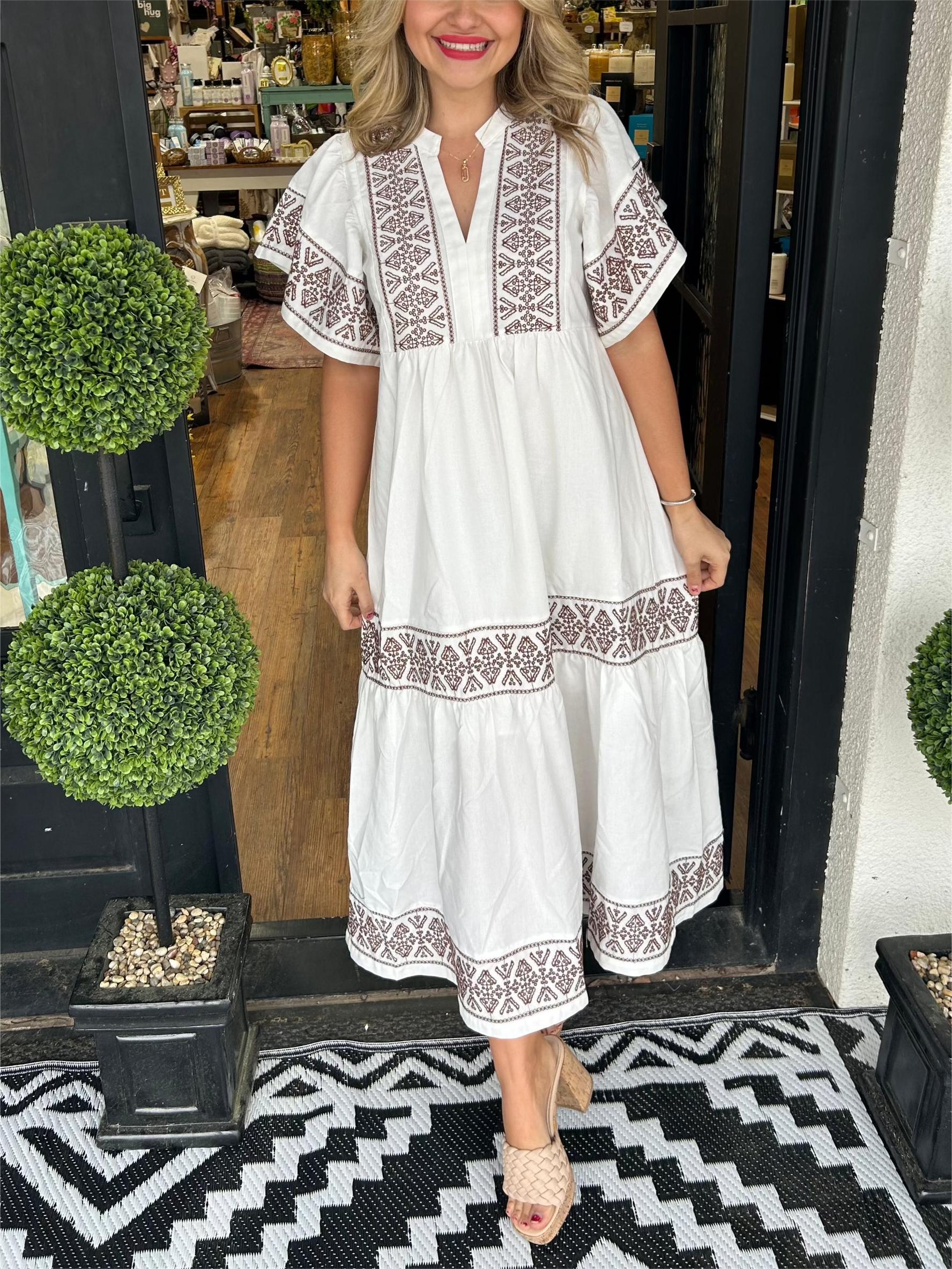 Cassandra | Women's Tummy Control Boho Flowy Loose Fit Dress