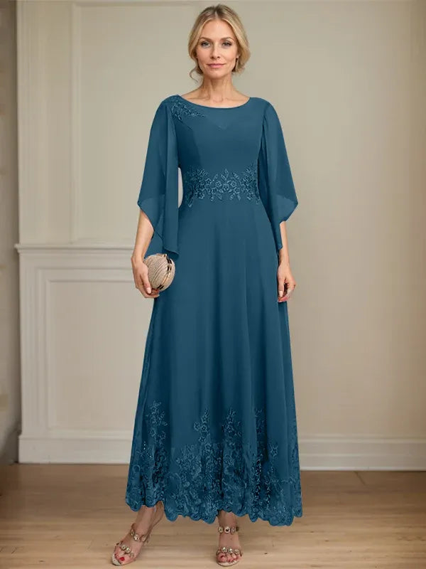 Adriana | Women's Lace Illusion A-line Gown
