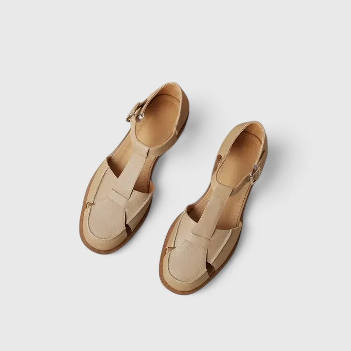 Thalina Mary Jane Sandals for Women | Elegant Closed Toe Heels