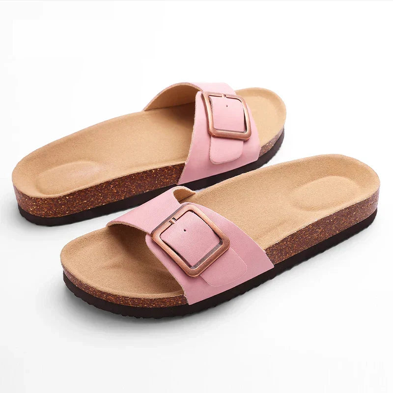 Flora | Women's Flat Adjustable Buckle Sandals
