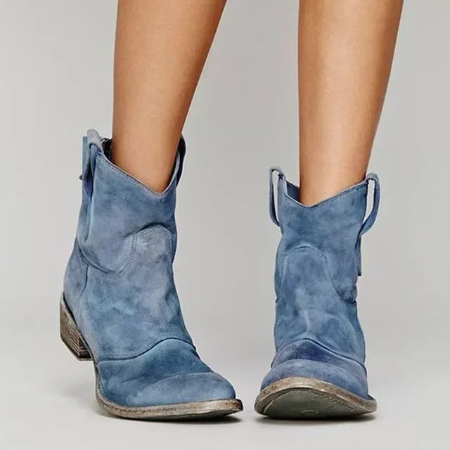 Camellia Cowboy Boots for Women | Western Style Ankle Boots