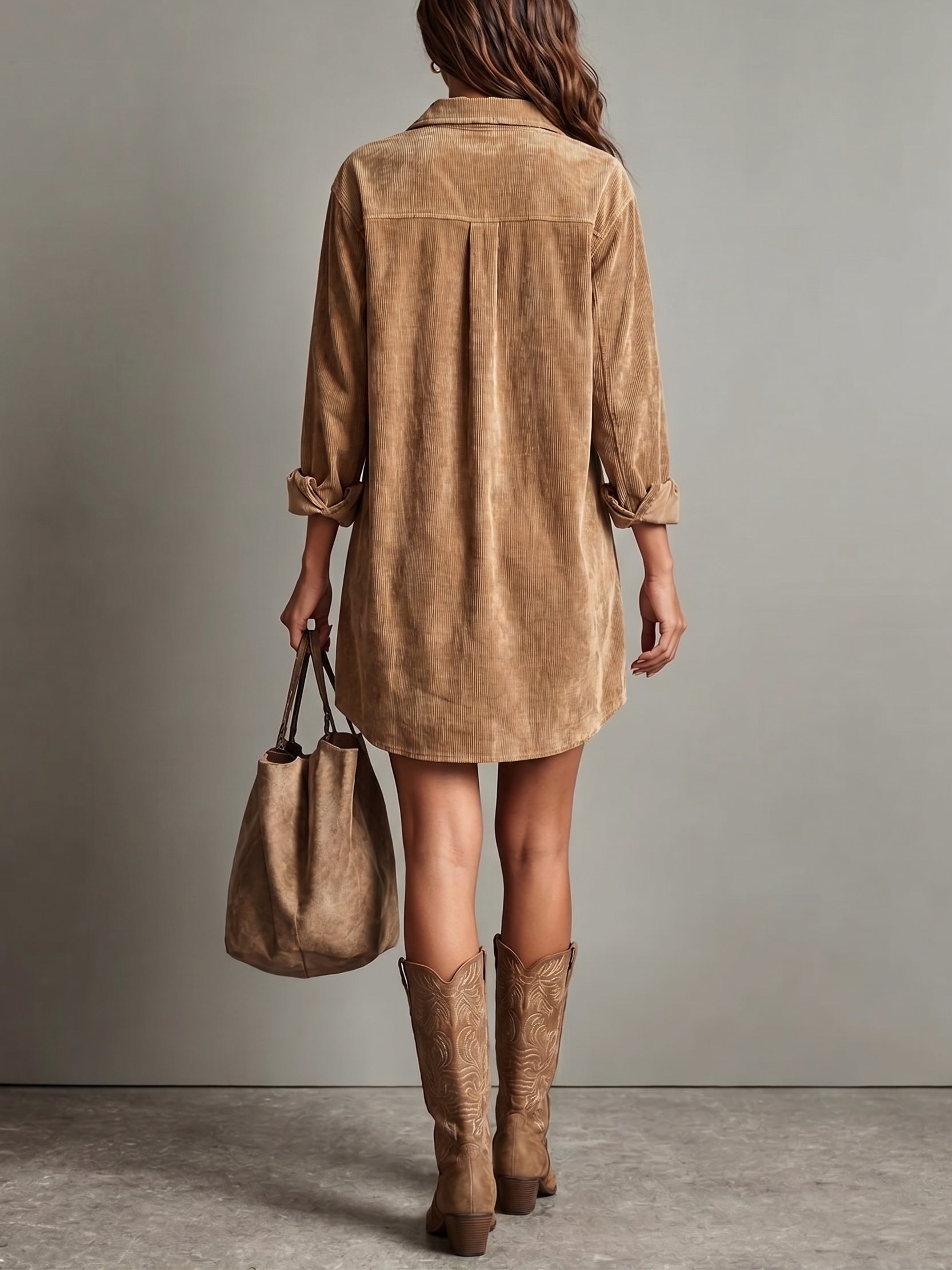 Marlowe | Women's Oversized Corduroy Mini Dress