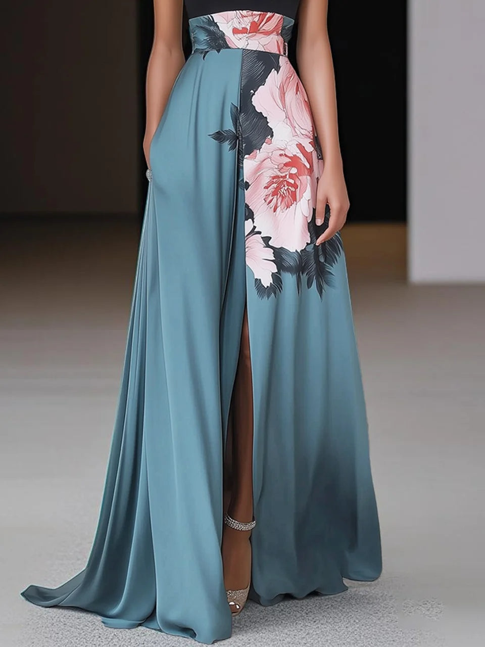 Janelle | Women's Slit A-Line Maxi Dress