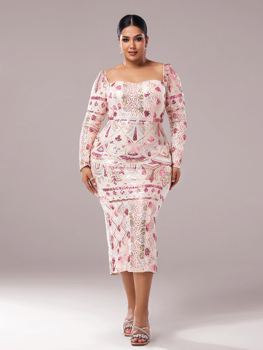 Serenity | Women's Sequin Split Midi Dress