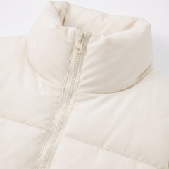 Close-up of the stand collar and front zipper