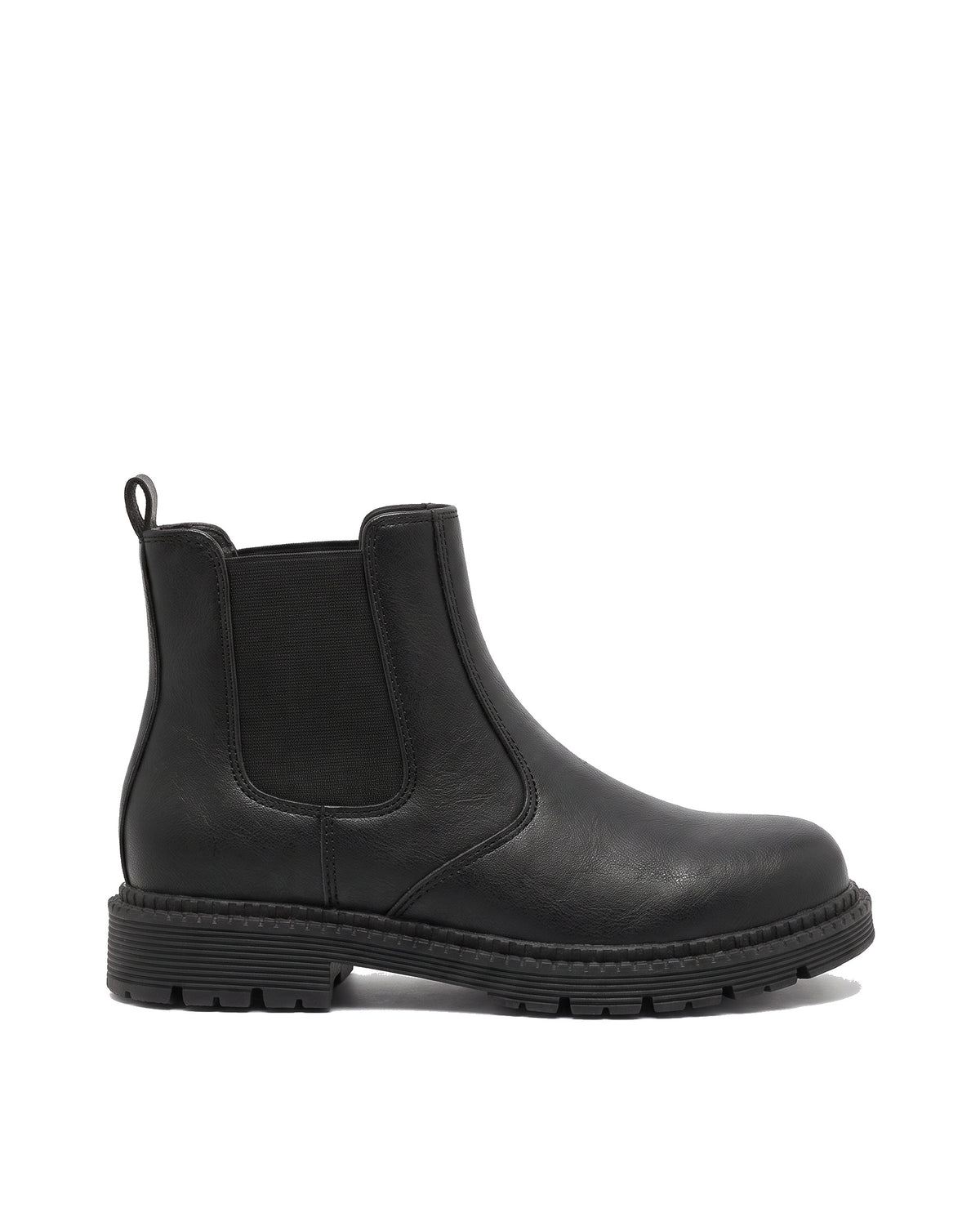 Black Chelsea boot, side profile