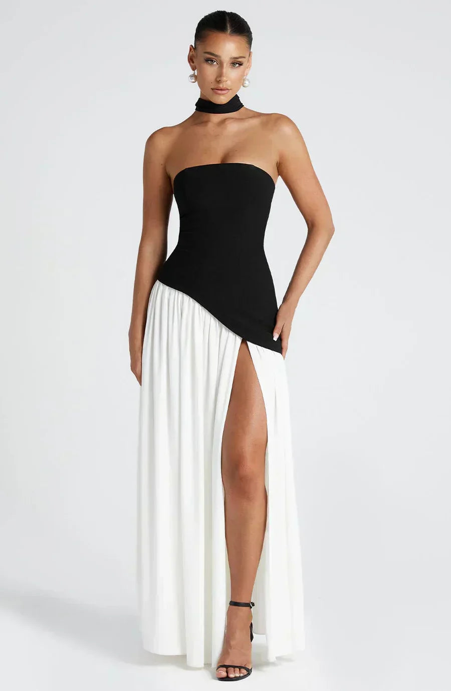 Calixta | Women's Strapless High Slit Formal Maxi Dress