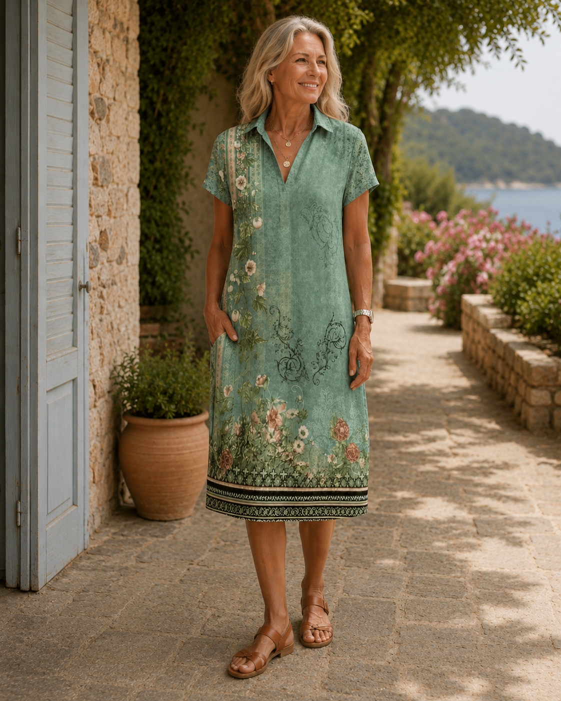 Bianca | Women's Lightweight Floral Midi Dress