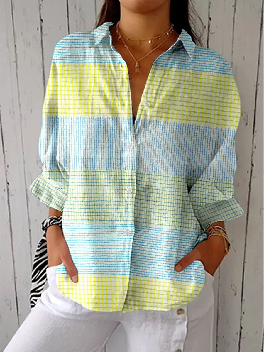 Cecily | Women's Plaid Button Down Long Sleeve Shirt