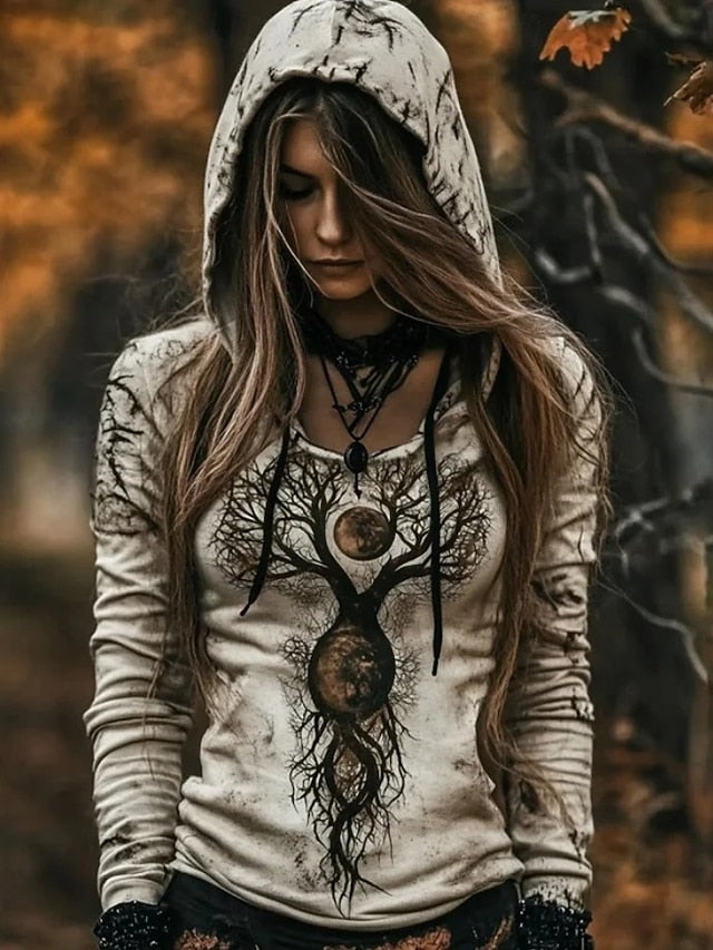 Freya | Women's Vintage Floral Print Hoodie