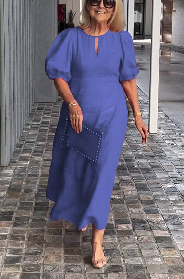 Whitney | Women's Puff Sleeve Midi Dress
