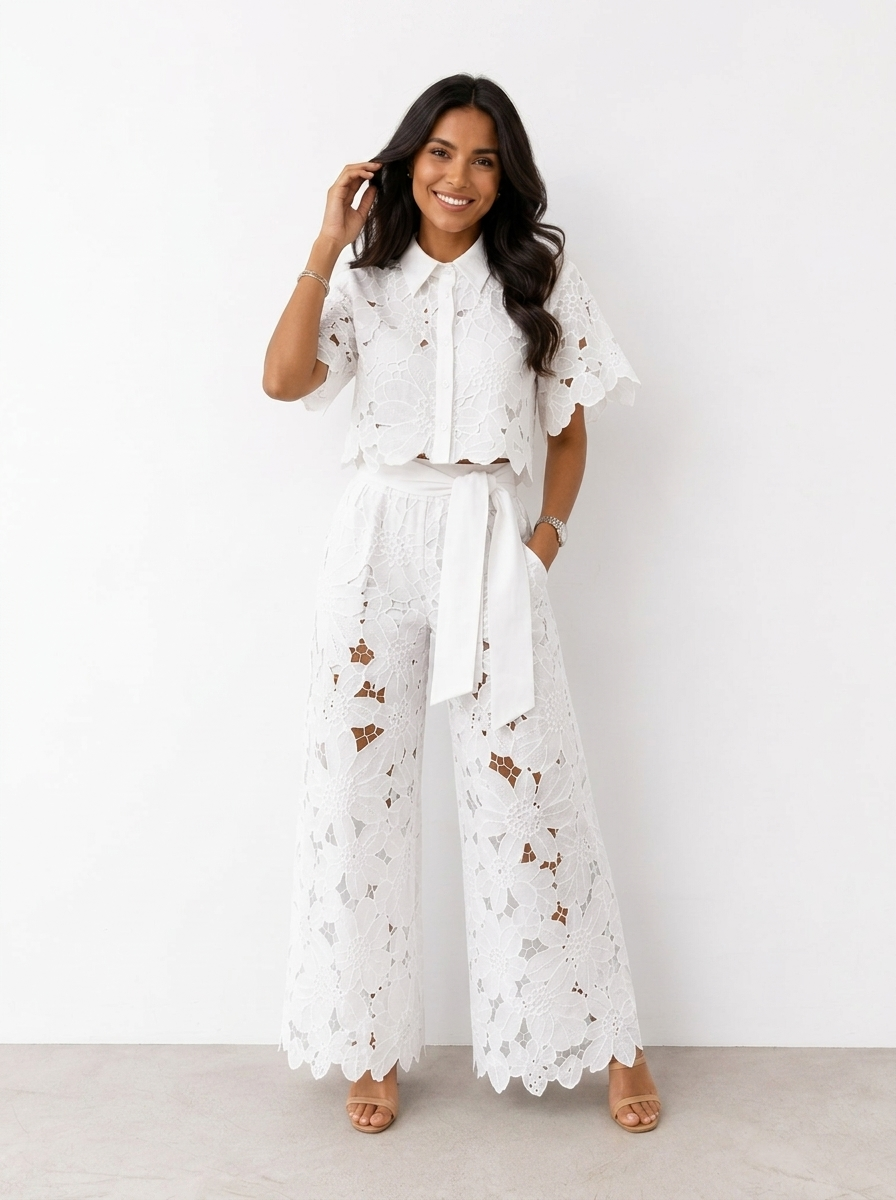 Avalina | Women's Soft-Touch Blouse & Trousers Set
