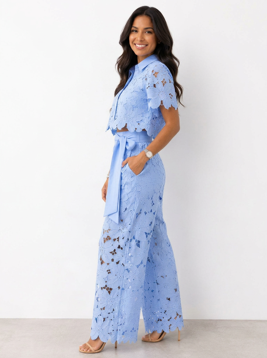 Avalina | Women's Soft-Touch Blouse & Trousers Set