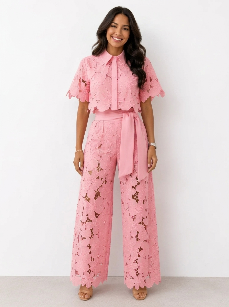 Avalina | Women's Soft-Touch Blouse & Trousers Set