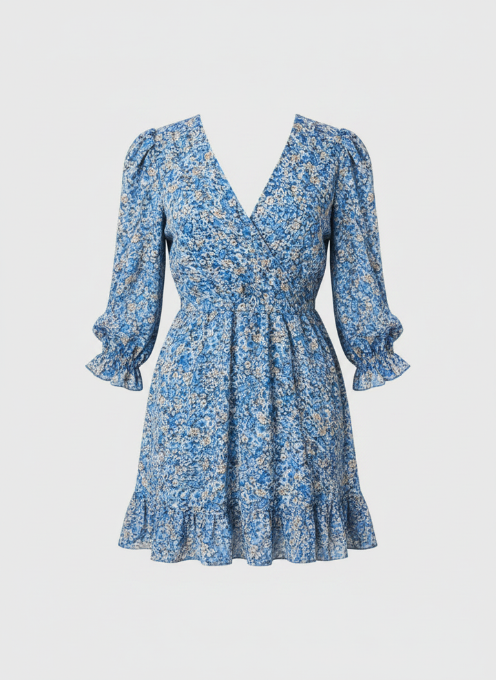 Elisa | Floral Puff Sleeve Dress