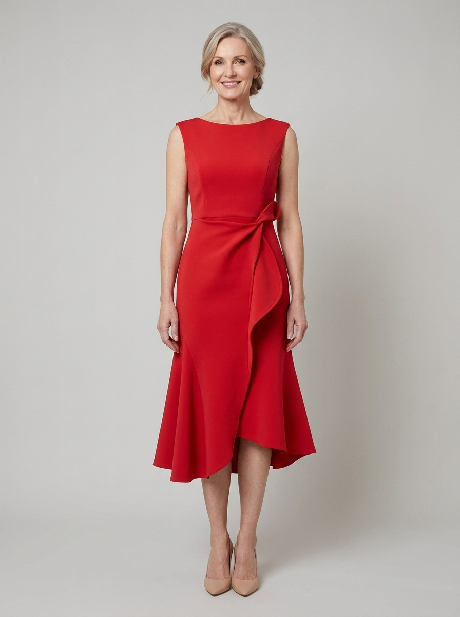 Darlene midi dress on model front