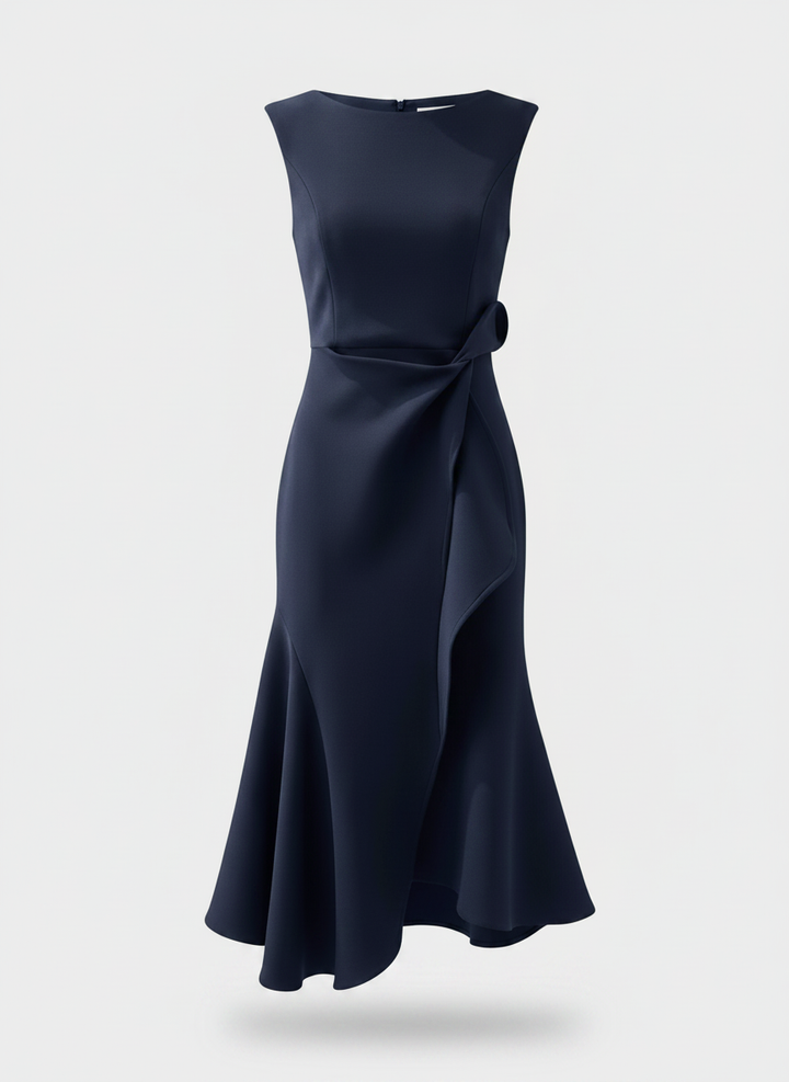 Darlene midi dress navy blue