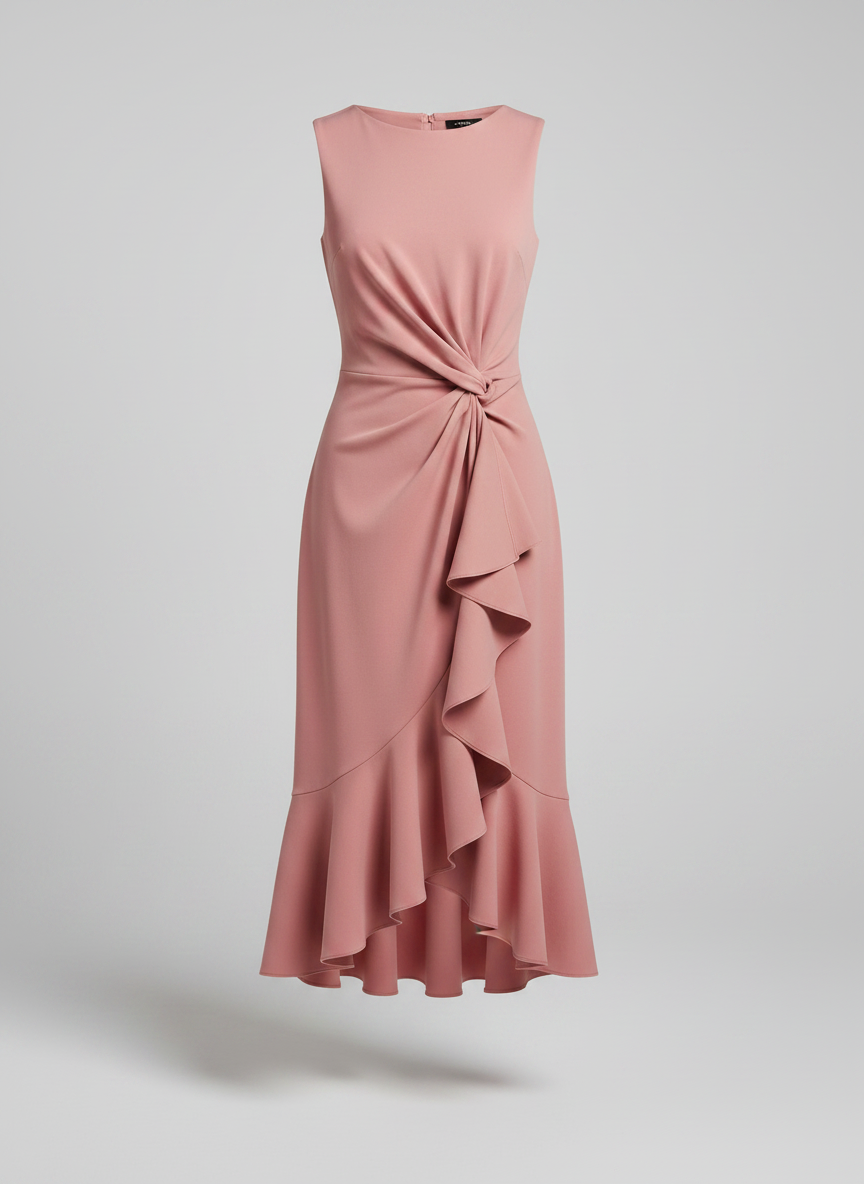 Darlene midi dress pink