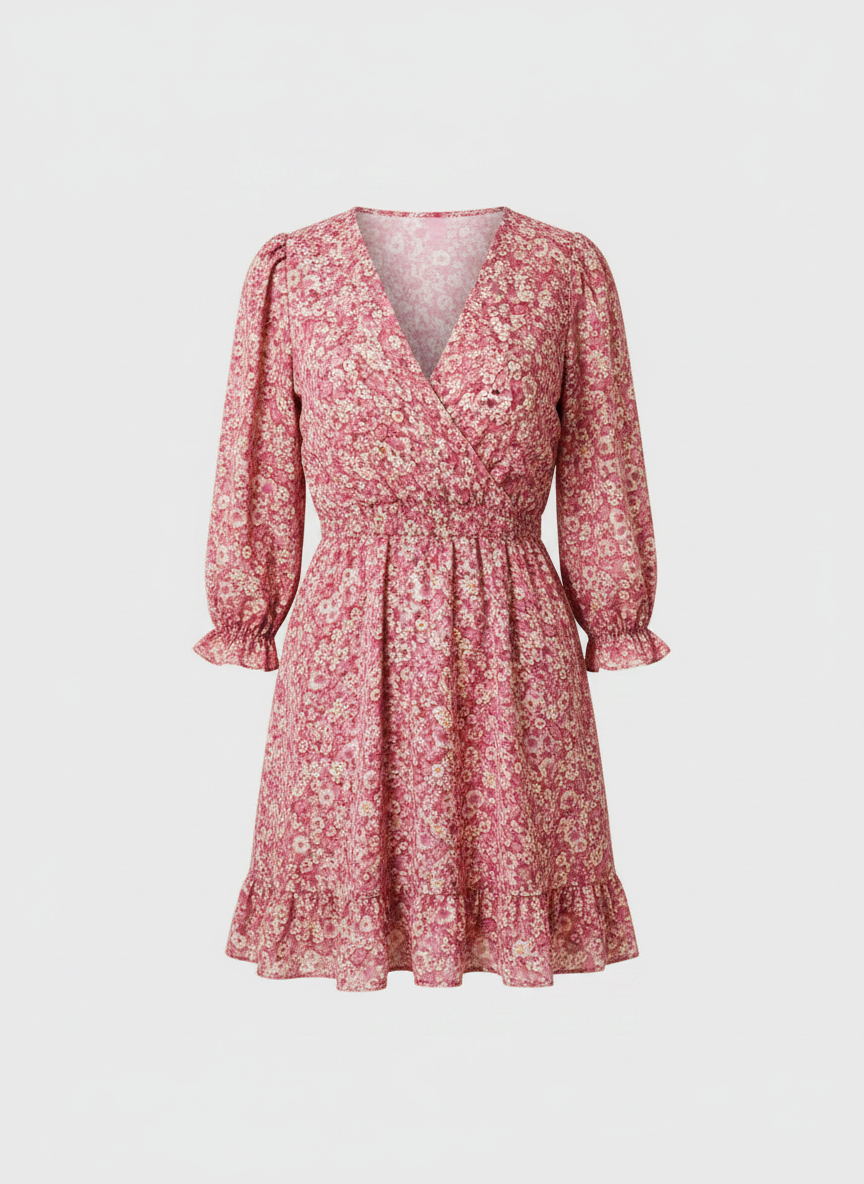 Elisa | Floral Puff Sleeve Dress