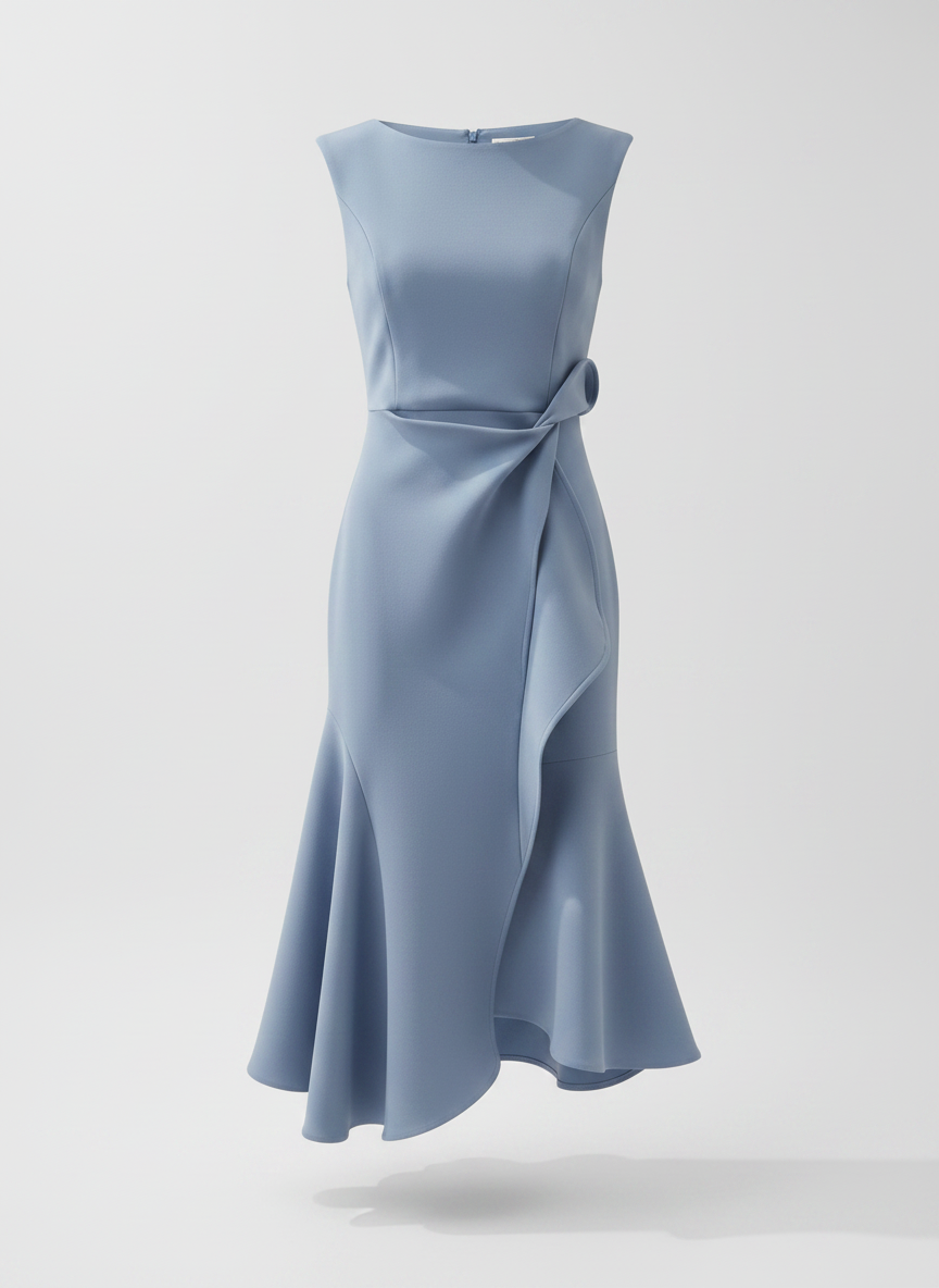 Darlene midi dress light blue