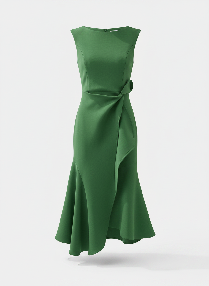 Darlene midi dress green