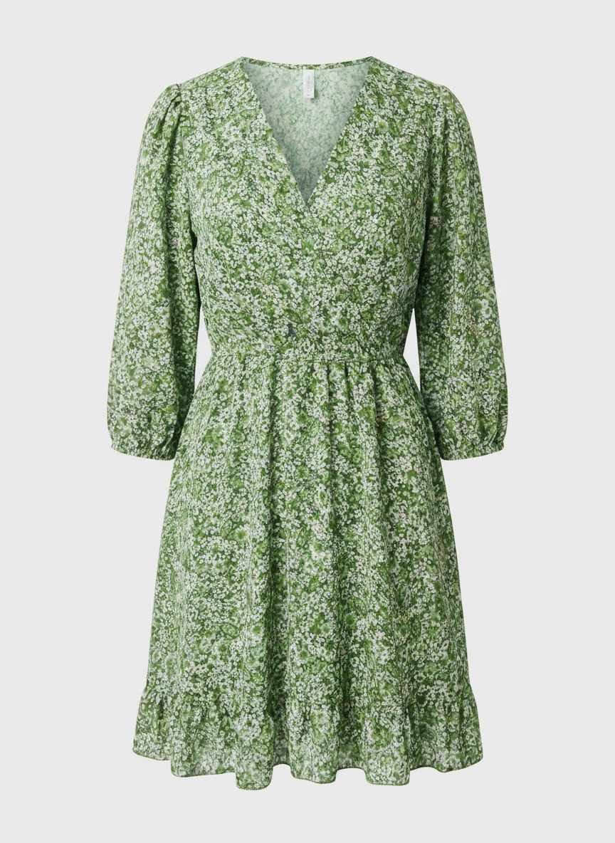 Elisa | Floral Puff Sleeve Dress