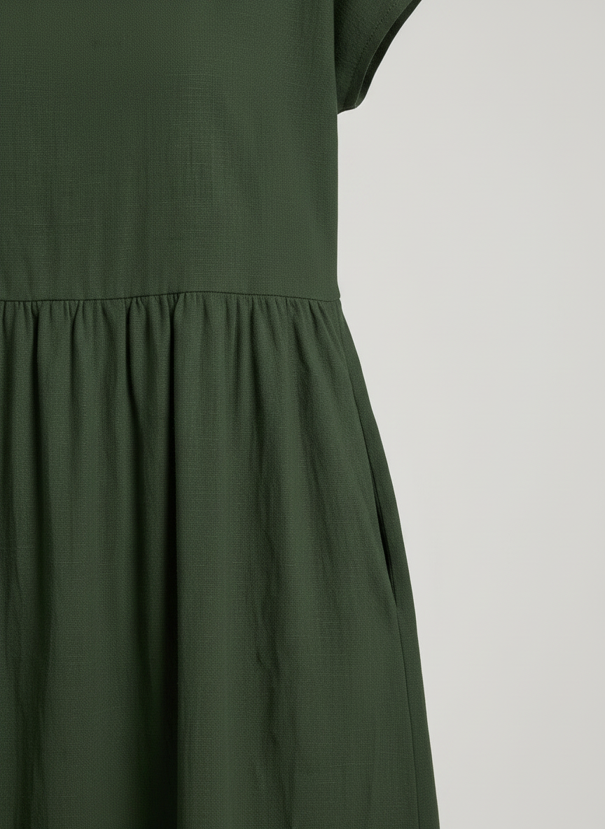 Giselle | Cap Sleeve Cotton Maxi Dress with Pockets