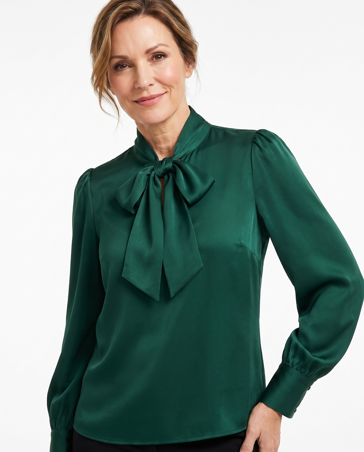 Tamara Women's Satin-Feel Tie-Neck Blouse hero