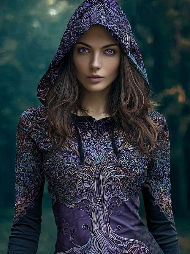 Freya | Women's Vintage Floral Print Hoodie