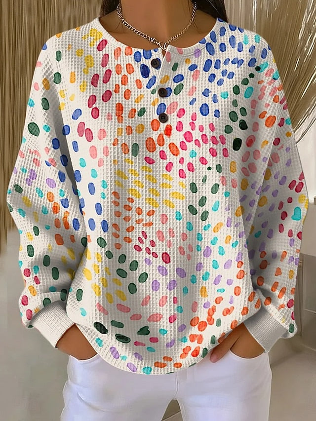 Marlena | Women's Geometric Graphic Pullover Sweatshirt