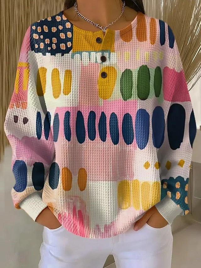 Marlena | Women's Geometric Graphic Pullover Sweatshirt