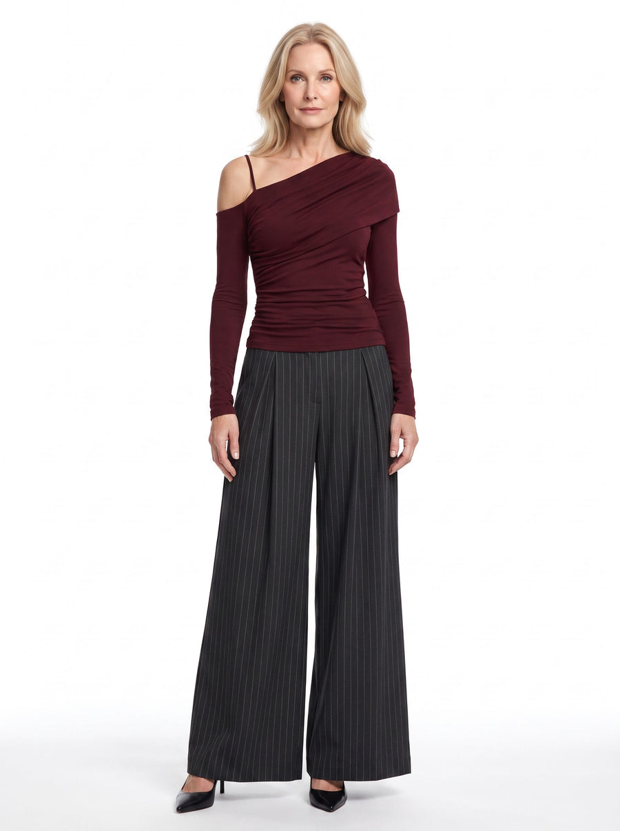 Thelma Women's One-Shoulder Top and Trouser Two-Piece Set