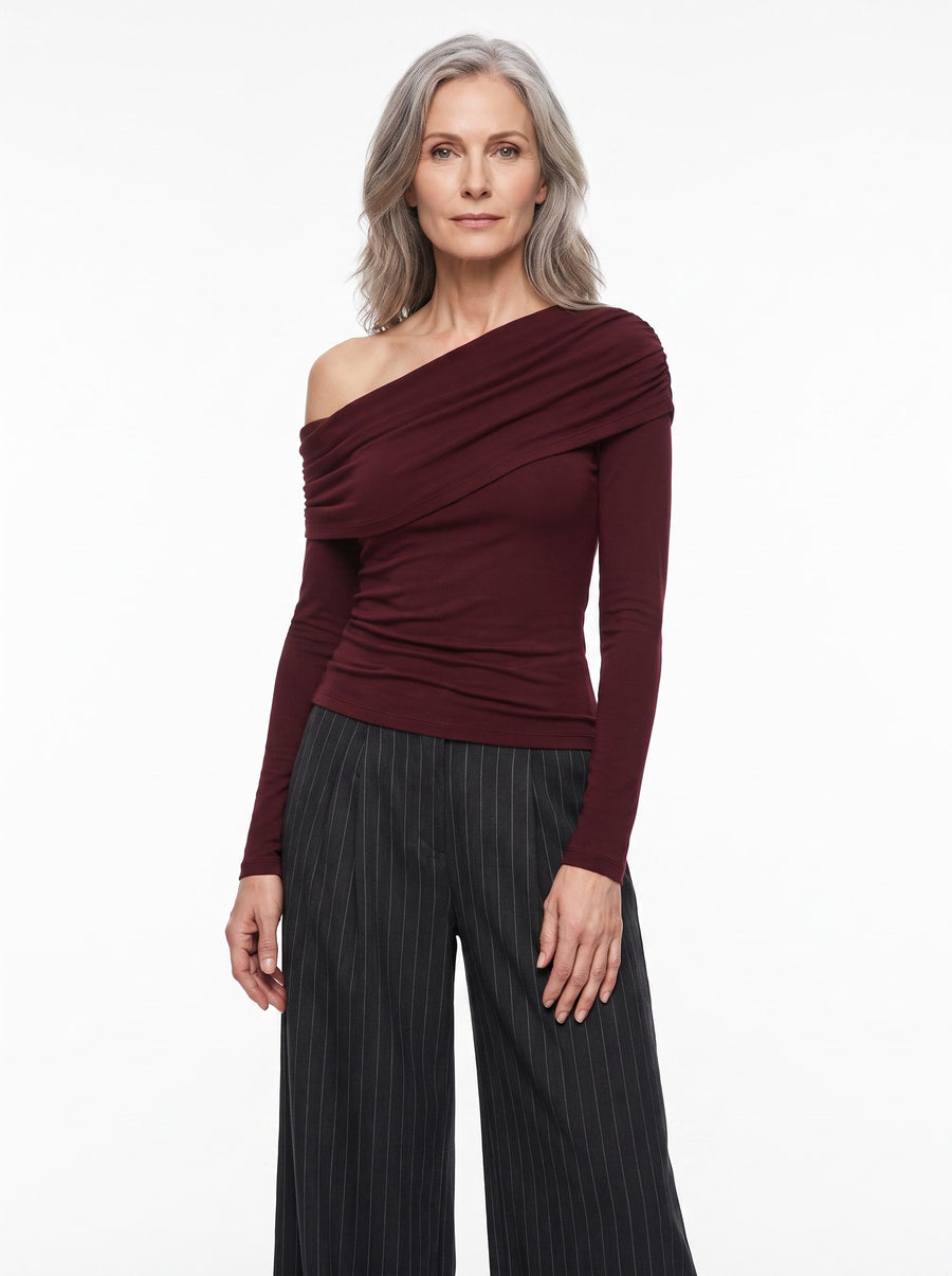 Thelma Women's One-Shoulder Top and Trouser Two-Piece Set