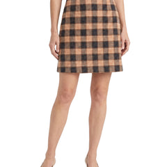 Regina Women's Plaid Pleated Midi Skirt