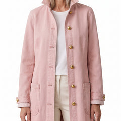 Women's Blush Denim Duster Coat