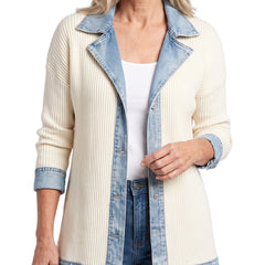 Women's Knit Denim Jacket